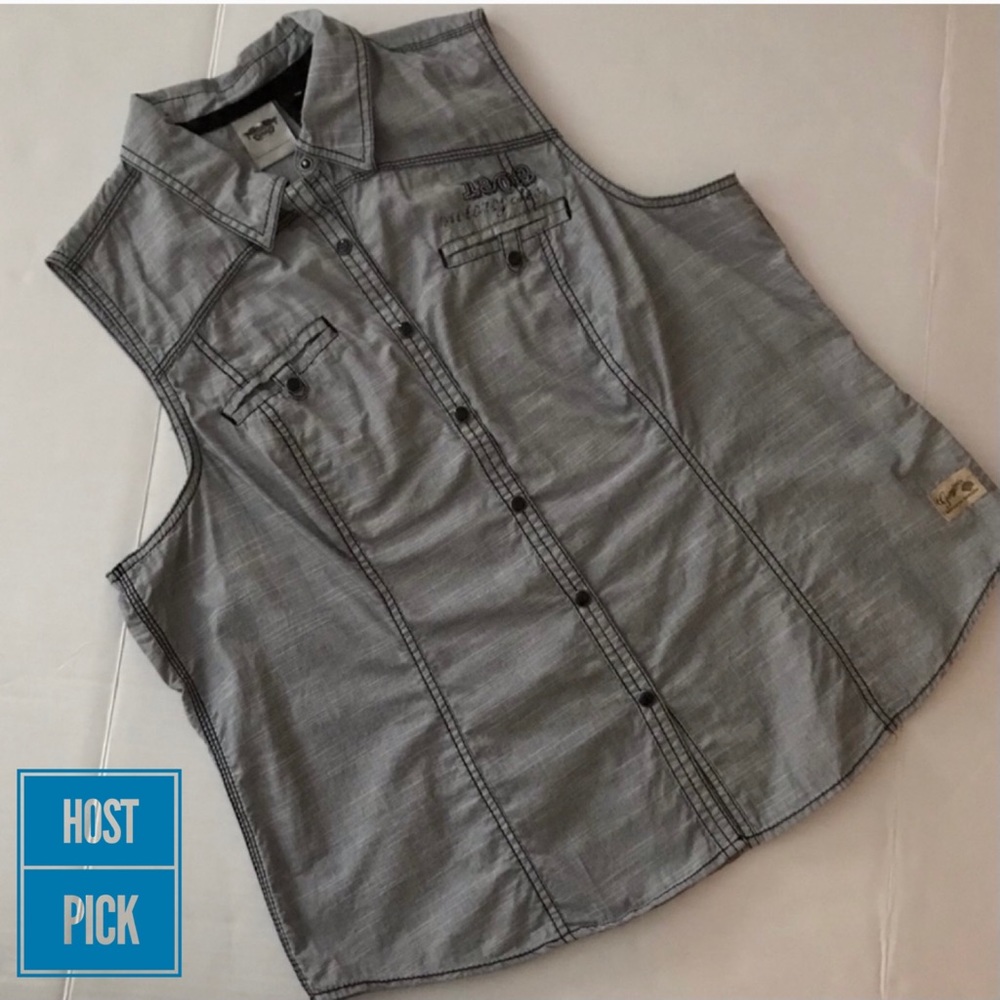 🌟HP🌟Harley Sleeveless Snap Top